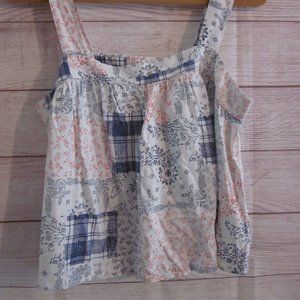 Arizona jean co Woman's  Size Large Crop Top Pullover Wide Straps High Back